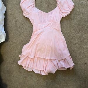 Altar'd State Pink Ruffle Dress